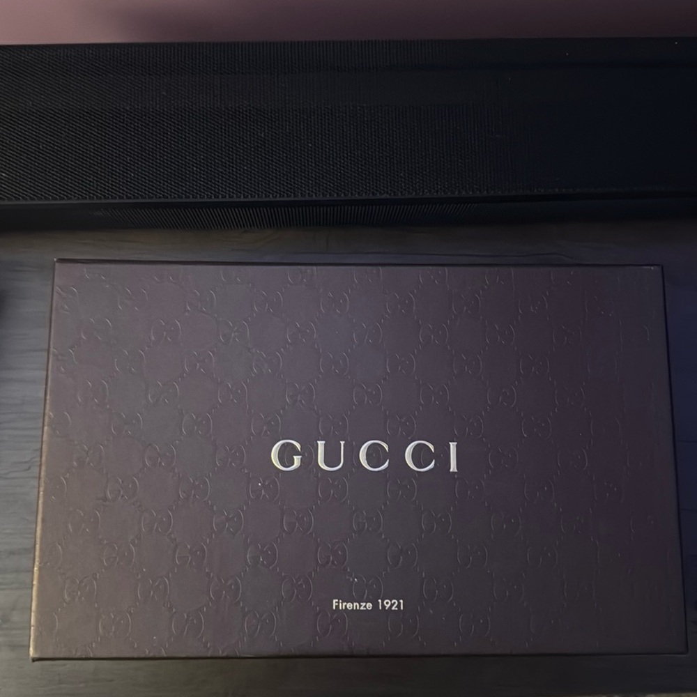 🇮🇹 Gucci - SIZE 40 309774 CGX10 1000 KID SUEDE NAPPA CHARLOT, black block heel